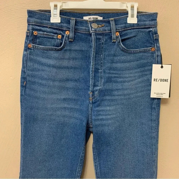 RE/DONE 90s Ultra High Rise Ankle Crop Jeans - Picture 4 of 14